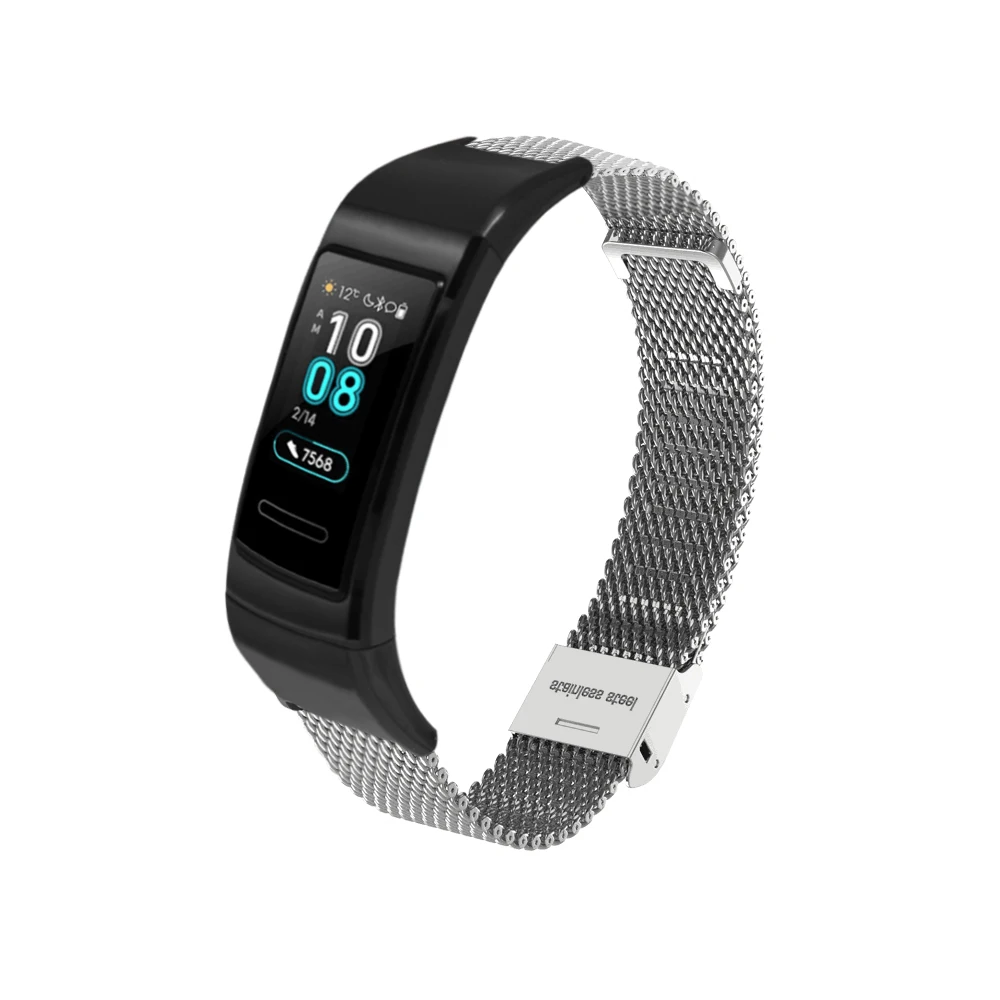Для Huawei Band 3 Pro ремешок из нержавеющей стали металлический браслет Миланский для
