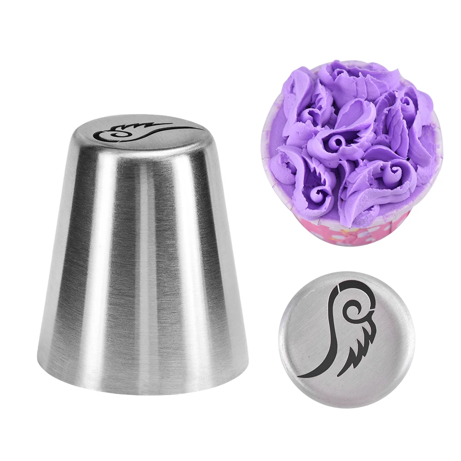 

TTLIFE Angel Wing DIY Fondant Russian Cake Nozzles Stainless Steel Icing Piping Nozzle Valentine Cookie Chocolate Pastry Tip