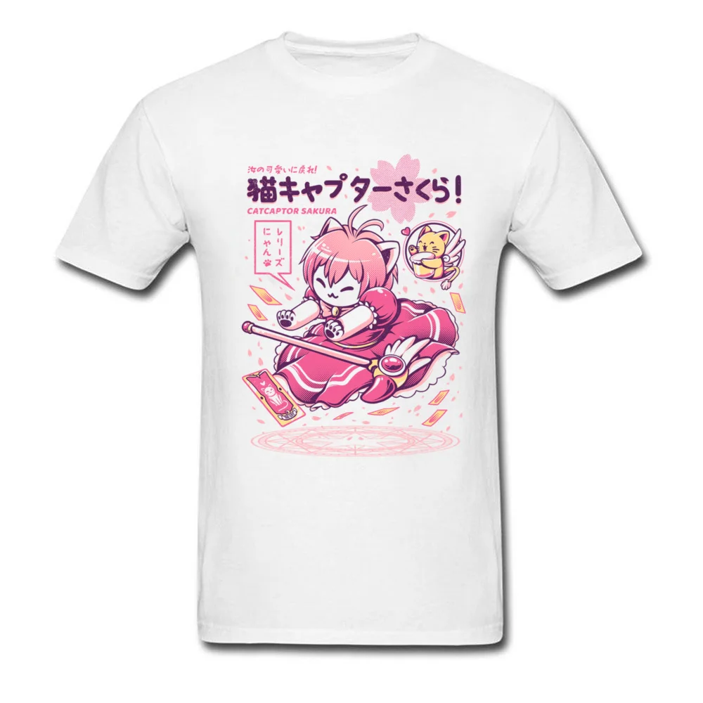 100% Cotton Mens Short Sleeve catcaptor 4866 T Shirts Printed Tops Tees Oversized Family Round Collar Sweatshirts catcaptor 4866 white