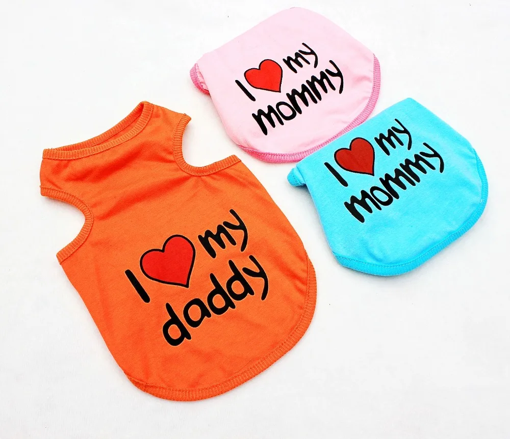 

Letter Pattern Pet Vest Breathable Summer Cotton Sleeveless T-Shirt Small Dog Cat Clothes Free Shipping Drop Ship