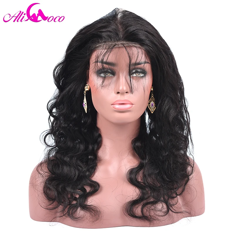 Ali Coco Hair Brazilian Body Wave 360 Lace Frontal 100% Human Hair Free Shipping body-wave