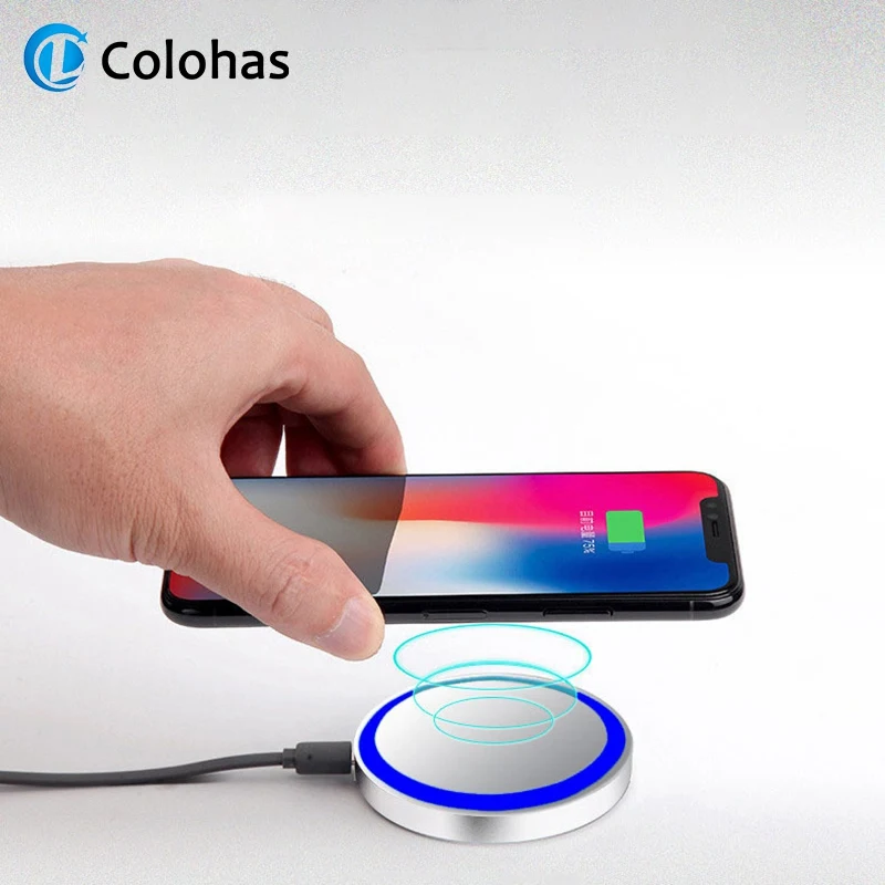 

Colohas 5W Qi Wireless Charger for iPhone X/XS MAX XR Samsung S10+ S9 Note 9 8 Fast Wireless Charger Charging Pad Phone Charger