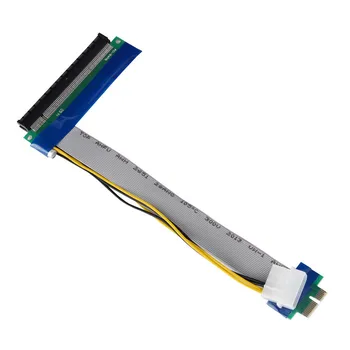 

PCI-E 1x To 16x Riser Card Ribbon Extender Extension Cable With Molex Power Jun22 Professional Factory Price Drop Shipping