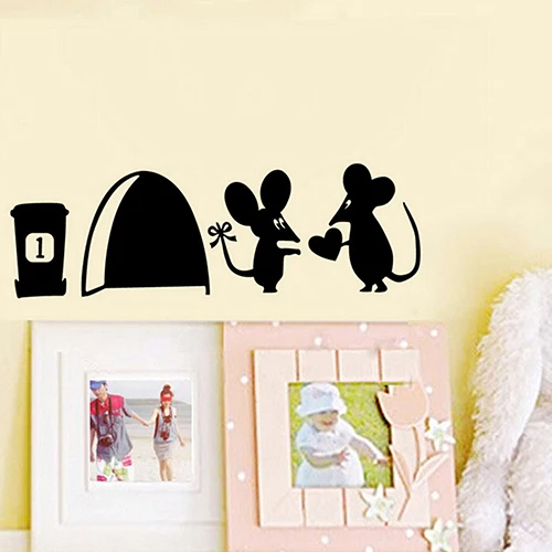 cute mouse couple love heart wall art sticker vinyl decal wall