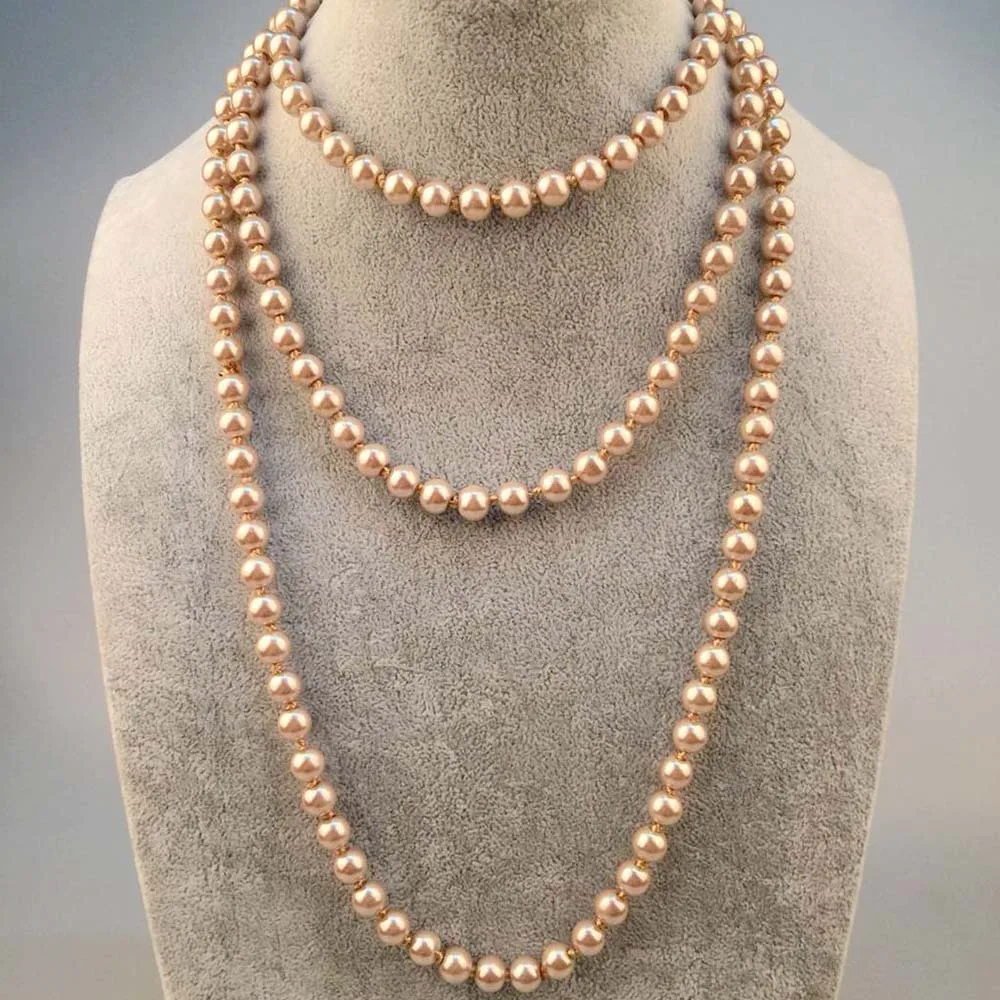 

Multi-Layer Beads Imitation Pearl Necklace For Women Ladies Party Europe America Long Necklaces Collar Chain Fashion Jewelry
