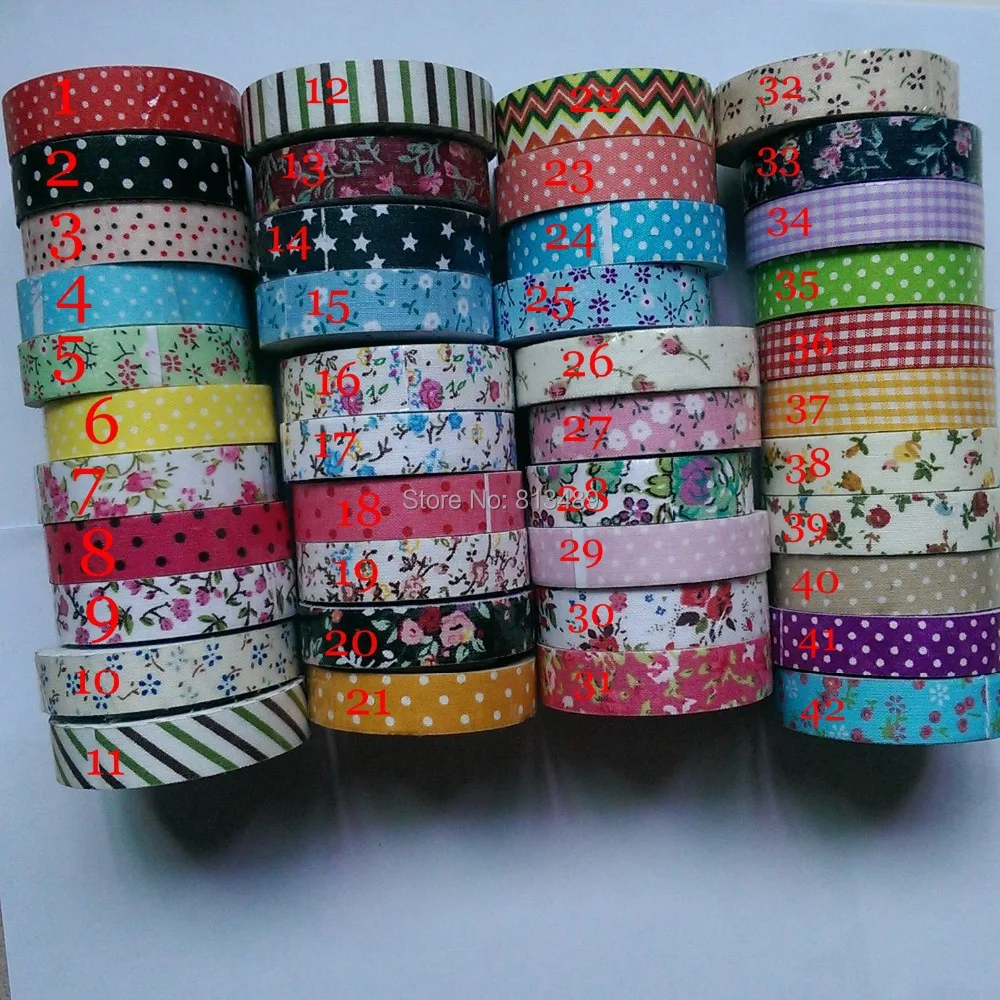 free ship 30pcs/lot printed fabric tape/ Korean decorative tapes/ Diy