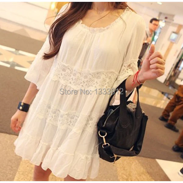 

Vintage Mexico Floral Embroidery White Lace Casual DRESS BOHO Mini Dresses women clothing Summer Women dress Women tops,Vestidos