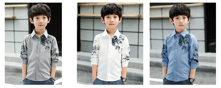 Children School Blouses Shirts Boys Cotton Printed Tops Autumn Kids Casual Long Sleeve Blouse Clothes Infant Shirts Clothing (15)