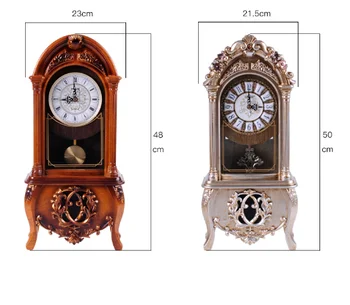 

Decorative Retro Table Desktop Clocks Living Room Bedroom Chinese Vintage Alarm Clock Nostalgic Ornaments Table Desktop Watches