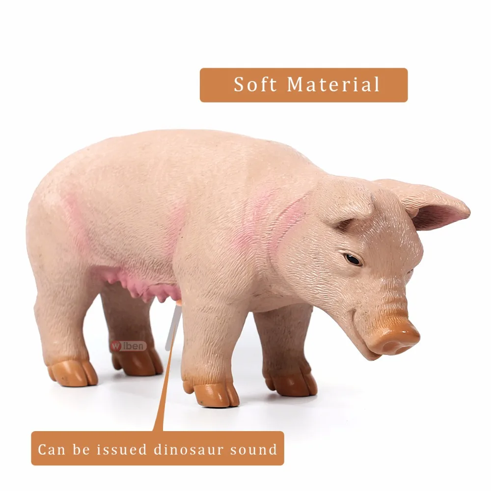Модель игрушки Wiben Big Animal лошадка свиньи рогатый скот овцы мягкие пластиковые