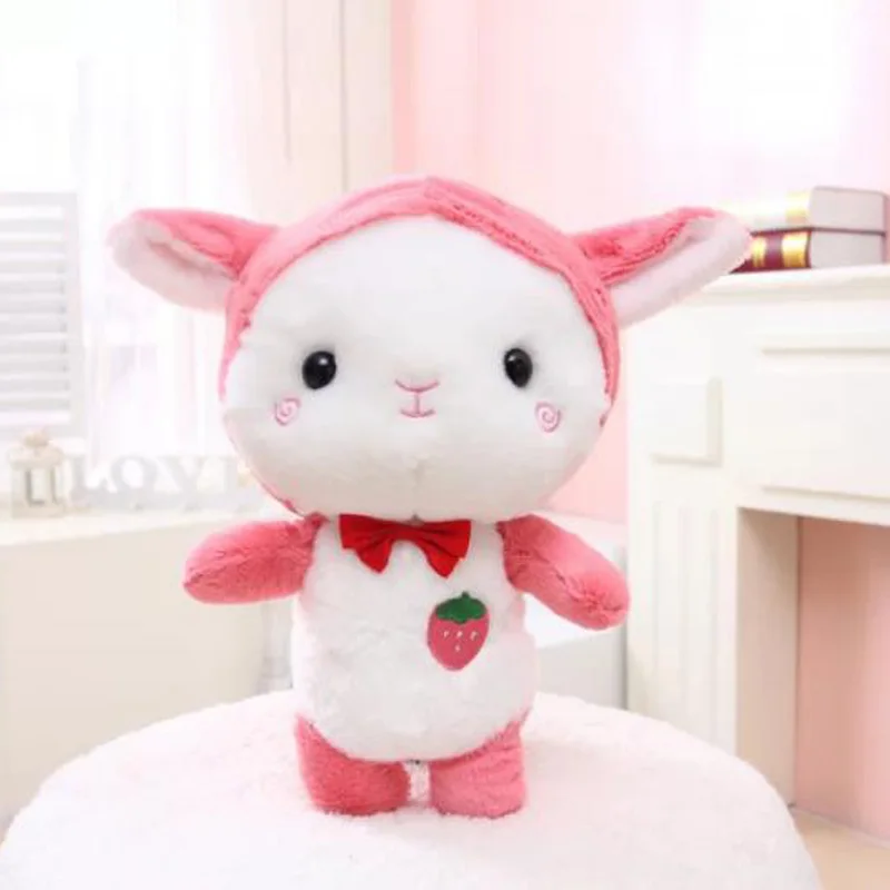 

Soft Children Toy Cute Girl Strawberry Animal Lovely Rabbit Bear Plush Toy Cat Sheep Pendant Room Decoration Birthday Gift Baby