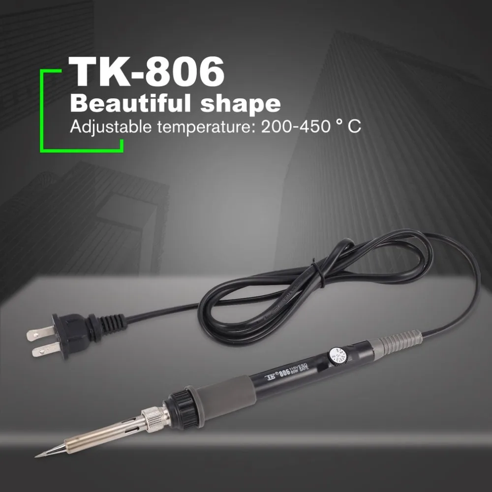 

TK-806 60W 110V Electric Soldering Iron Adjustable Temperature Welding Solder Electric Heat Pencil Soldering Irons Repair Tool