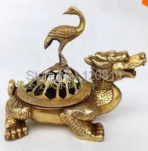 

Bronze statue copper dragon turtle incense stove decoration Large incense stove decoration gift