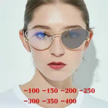 Винтажные переходные фотохромные солнцезащитные очки близорукость очки готовые близорукость очки для женщин компьютерные оптические очки UV400 NX