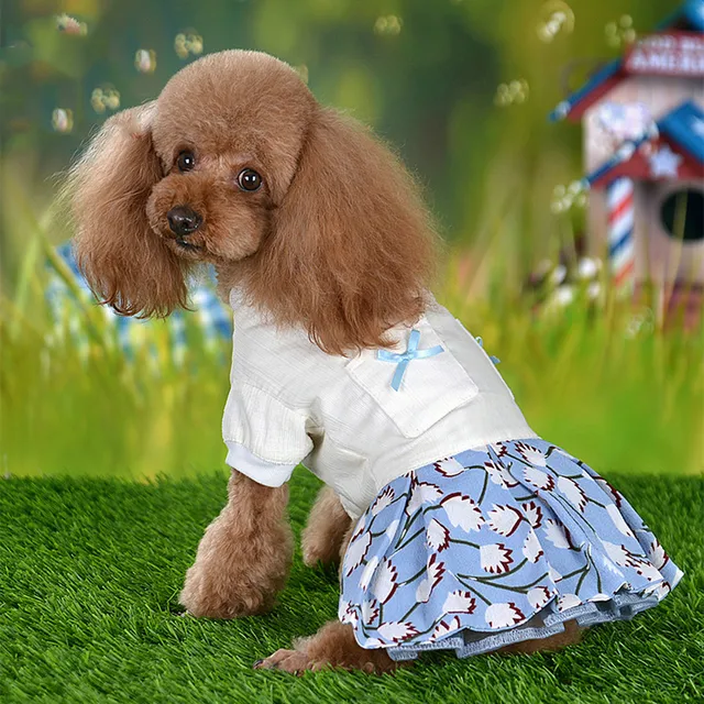 Small Dog Pet Dog Cute Summer Clothes Skirt tutu dress dog clothes for