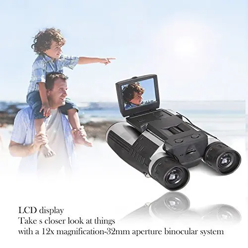 

New Full HD 1080P Digital Camera 2.0" LCD 12x32 HD Black Binoculars Telescope Folding with Built-in Digital Camera