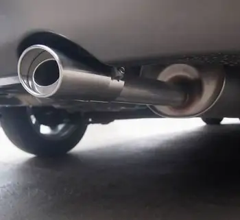 

7608 1PC Vehicle Exhaust Muffler Stainless Steel Pipe Chrome Trim Modified Car Tail Throat Liner