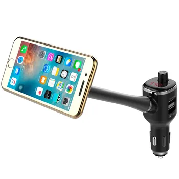 

Car Multi-function MP3 Audio Player Bluetooth FM Transmitter Wireless Modulator Car Kit Hands Free Phone Holder with 2 USB Port