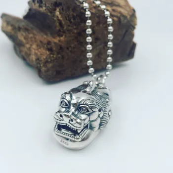 

Direct manufacturers S925 silver silver ruishou Pixiu evil small ornaments silver pendant hanging pendant sweater chain