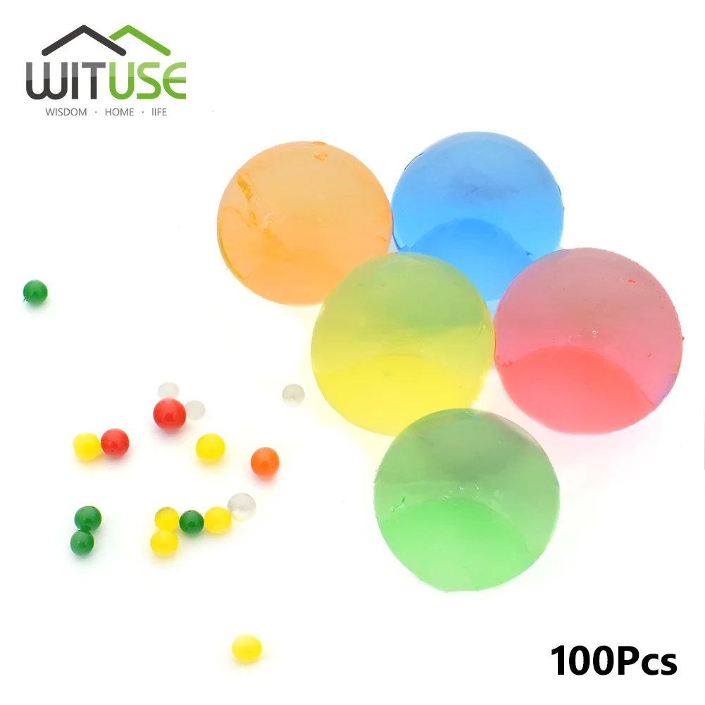 

100pcs 40mm Pearl Shape big Soft Crystal Soil Mud Kids Toy Grow Water Balls Hydrogel Gel Water Beads Plant Cultivate Home Decor