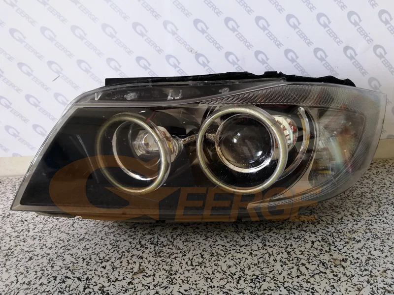 Для BMW 3 серии E90 E91 2005 2006 2007 2008 ксеноновая фара отличное Ультра яркое освещение COB комплект светодиодов «глаза ангела»