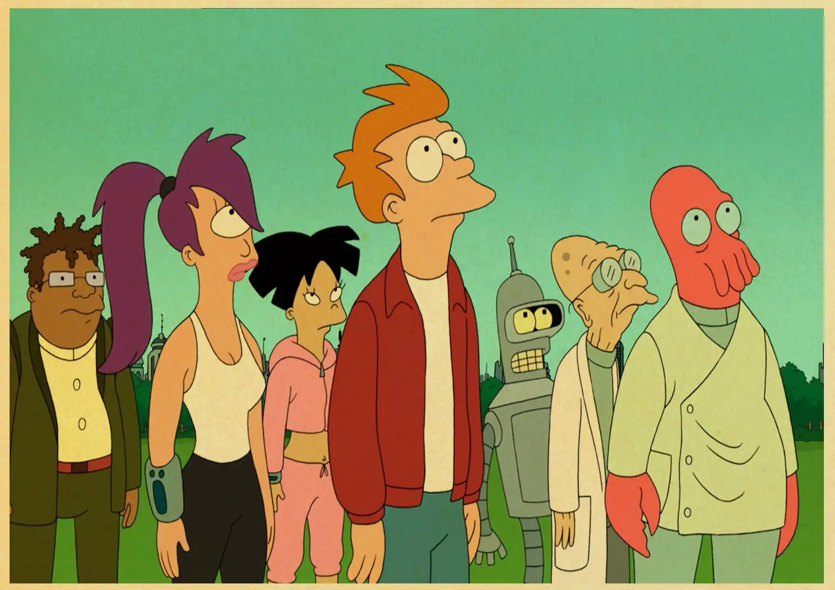 Комический фильм плакат Futurama плакаты Винтаж Крафт-Бумага ремесла печать для детской комнаты стены мультфильм декоративная живопись