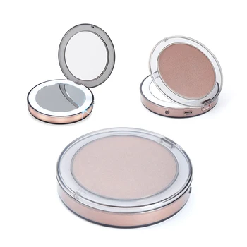 

Hand Held LED Lights Mirror Portable Adjustable Brightness USB Charging Fold Small Portable 1X 3X HD Makeup Mirror