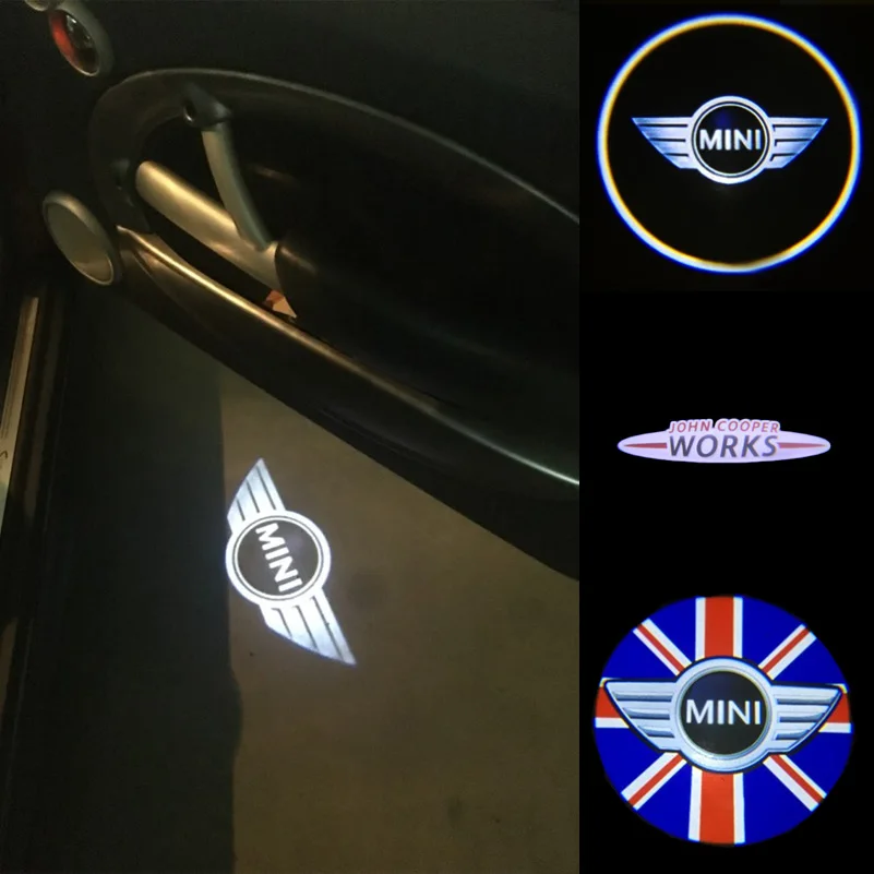 2X for MINI Cooper R55 R56 R60 F55 F56 Countryman Clubman LED Logo Door Light Ghost Shadow Laser Projector Light