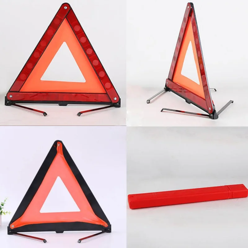 Emergency Hazard Sign Car Triangle Warning Sign Auto Breakdown Warning Triangle Reflective Stop Sign Board Cars Tripod