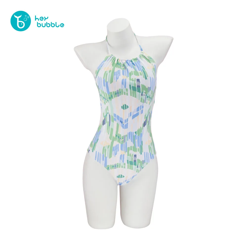 

One piece Swimsuit Plus Size Swimwear Print Women Swimsuit Elegant Green Refreshing Bathing Suit Free Shipping Drop shipping
