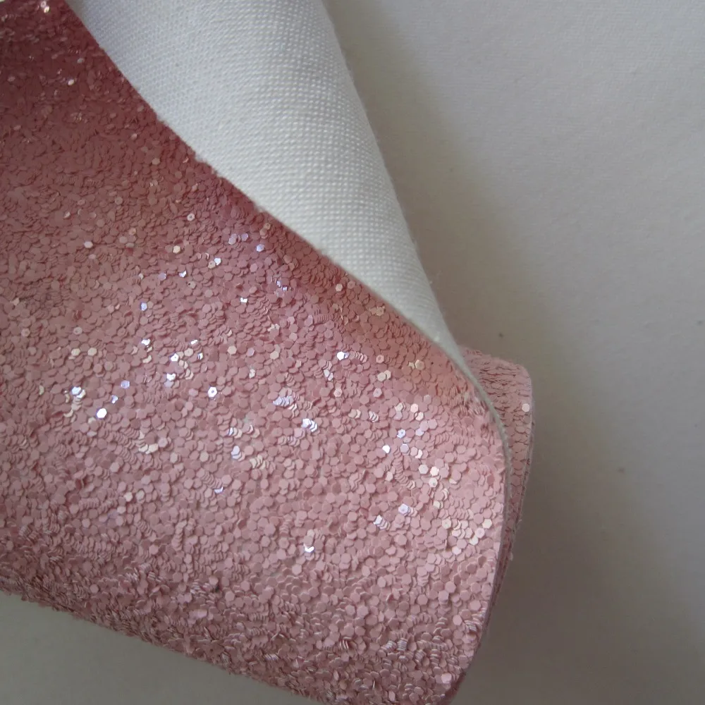 

A4 Sheet 8"X11.8" Pink Chunky Glitter Fabric Leather Faux PU leather Fabric For bows craft Sewing DIY 1pieces F0014
