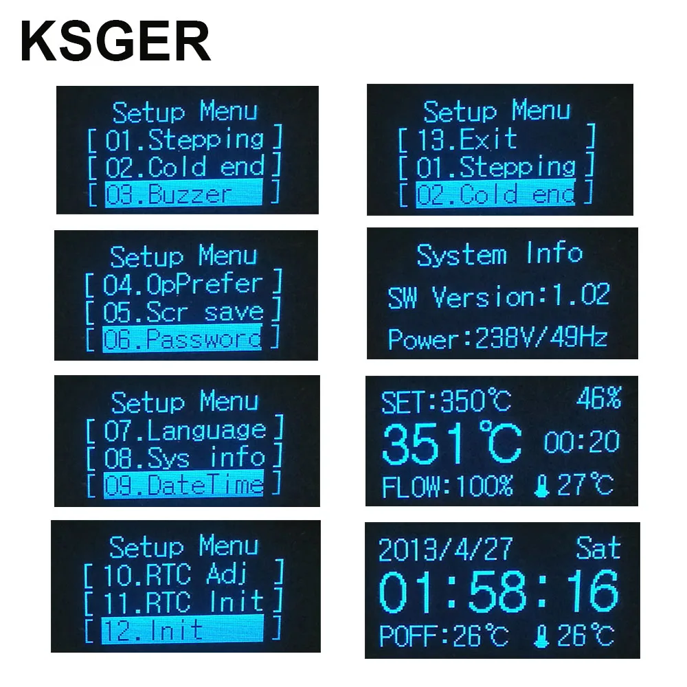 KSGER фена SMD станция DIY наборы OLED контроллер Электрический Электроинструмент сушилка 700 Вт спящий режим сопла Распайка быстрая