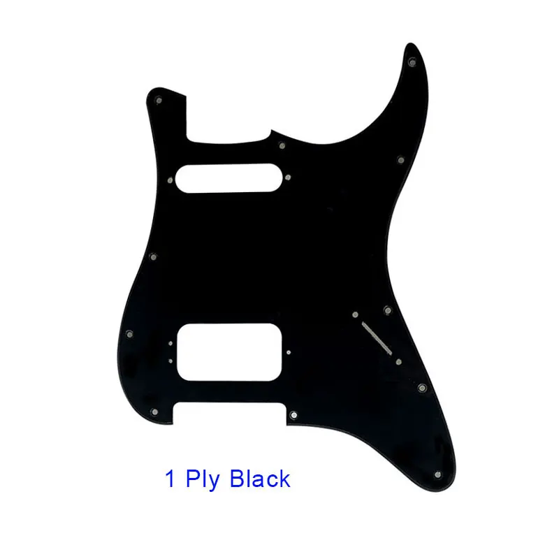 Гитарные части-для США 72' 11 винтовое отверстие Стандартный St Deluxe хамбакер Hs гитара накладка царапины пластины - Цвет: 1 Ply Black