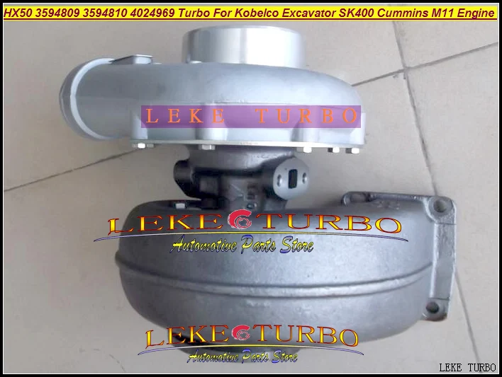 - HX50 3594809 3594810 4024969 Turbocharger 3594809 3594810 For Kobelco Excavator SK400 Cummins Truck Diesel M11 10.9L (2)