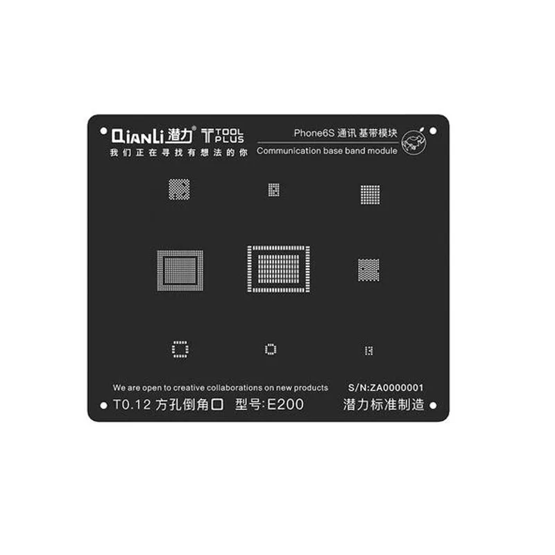 

High Quality ToolPlus QianLi Black 3D BGA Reballing Stencil For iPhone 5s 6 6s 7 8 X Power backlight baseband changing touch IC