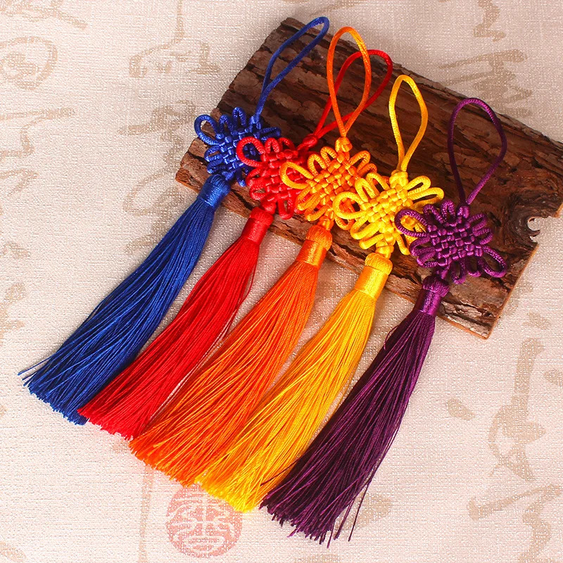 

2pcs/lot Chinese Knot Tassel silk fringe bangs flower tassel trim decorative Garment for curtains home decoration accessories