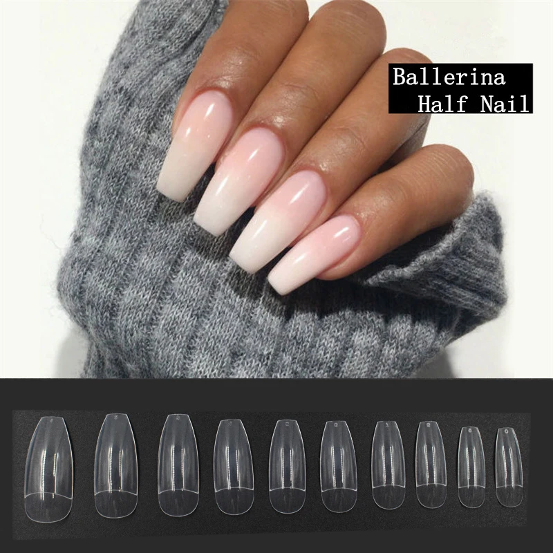 جديد 500 قطعة الحقيبة المهنية حذاء راقصة البالية طويلة الأظافر Nep Nagels وهمية الأظافر لمسمار الفن الديكور مانيكير فو Ongles False Nails Aliexpress