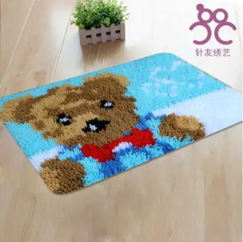 

5d diy Hot models coarse wool carpet embroidered pillow section of cross stitch embroidery handicraft Latch Hook Mat bed pad dog