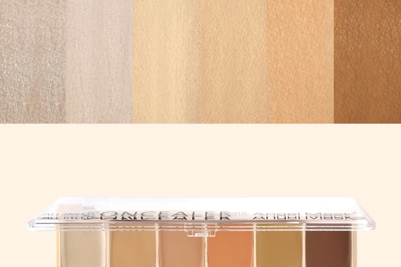ANGEL MASK 6 Colors Makeup Concealer Palette Bronzer Pore Wrinkle Full Cover Concealer Cream Brightener Face Makeup Foundation (13)