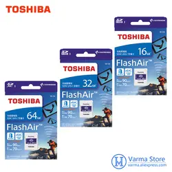 Toshiba Wi-Fi SD карты зеркальные камеры карты памяти Высокое-держатель для спидометра 4 K Беспроводная sd-карта 16 GB 32 GB 64GBWiFi-SD карты памяти