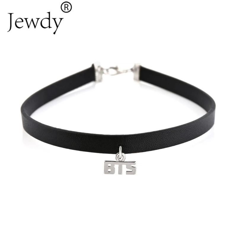 Ocean-2017-New-KPOP-EXO-Monster-Gothic-Punk-Black-BTS-Leather-Choker-Necklace-KPOP-Bangtan-Boys