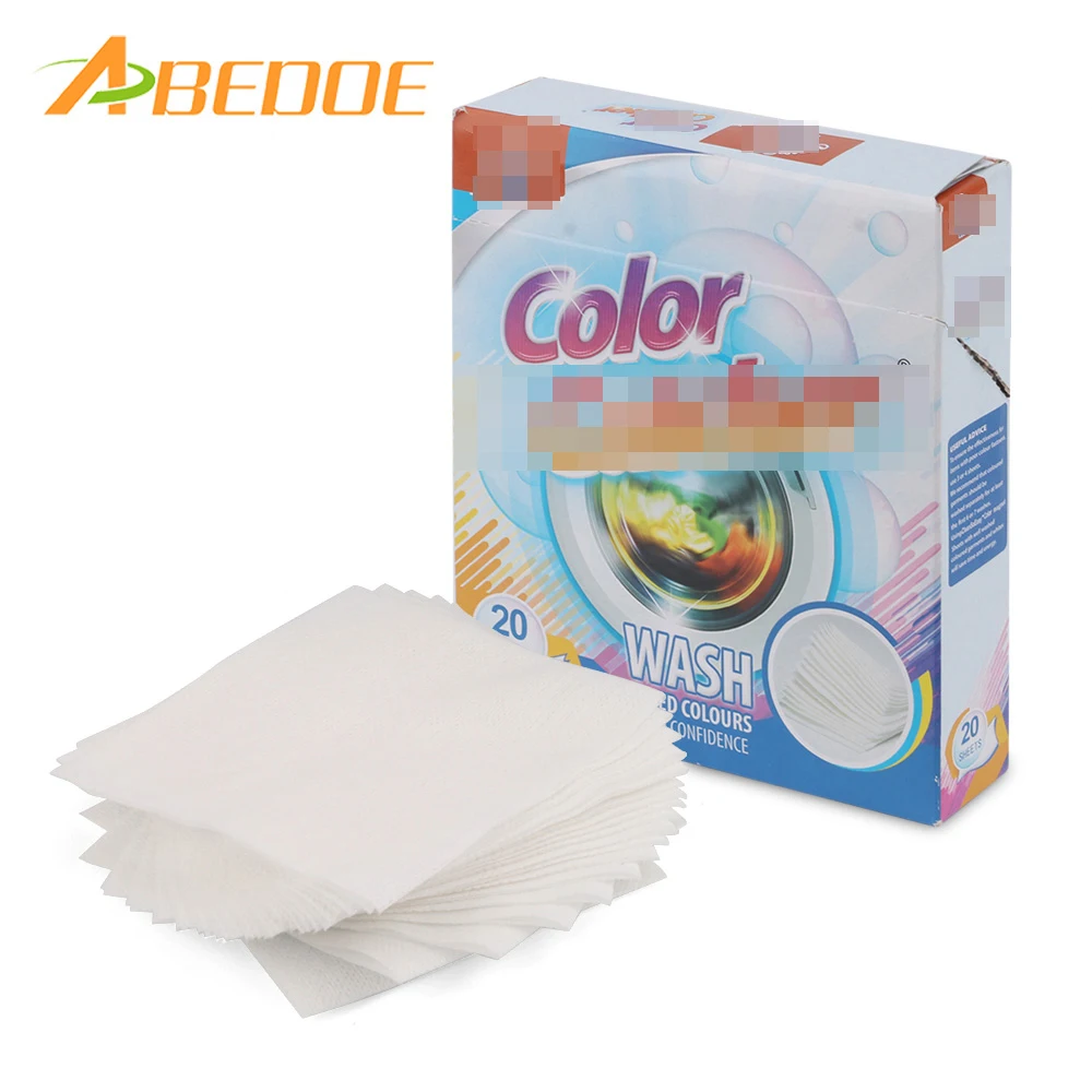 

ABEDOE 20 Sheets Anti Cloth Dyed Leaves Laundry Color Run Remove Sheet catcher in Washing Machine Protect The Clothes