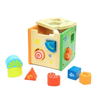 

Wooden Intelligence Box Color Shape Cognitive Matching Learning Education Toys For Children Geometric Shape Puzzle Games