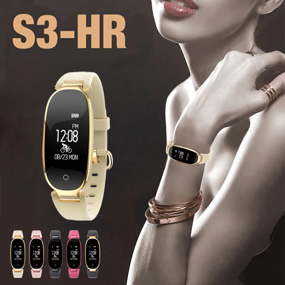 

Smart Wrist Watch BT V4.0 BLE Heart-Rate Sleep Monitoring Facebook Twitter WhatsApp S3 3-axis gravity sensing 5V USB BFOF