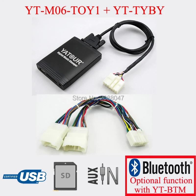 Yatour USB SD AUX в комплекте для Toyota Lexus радио 5+ 7PIN с навигационной системой