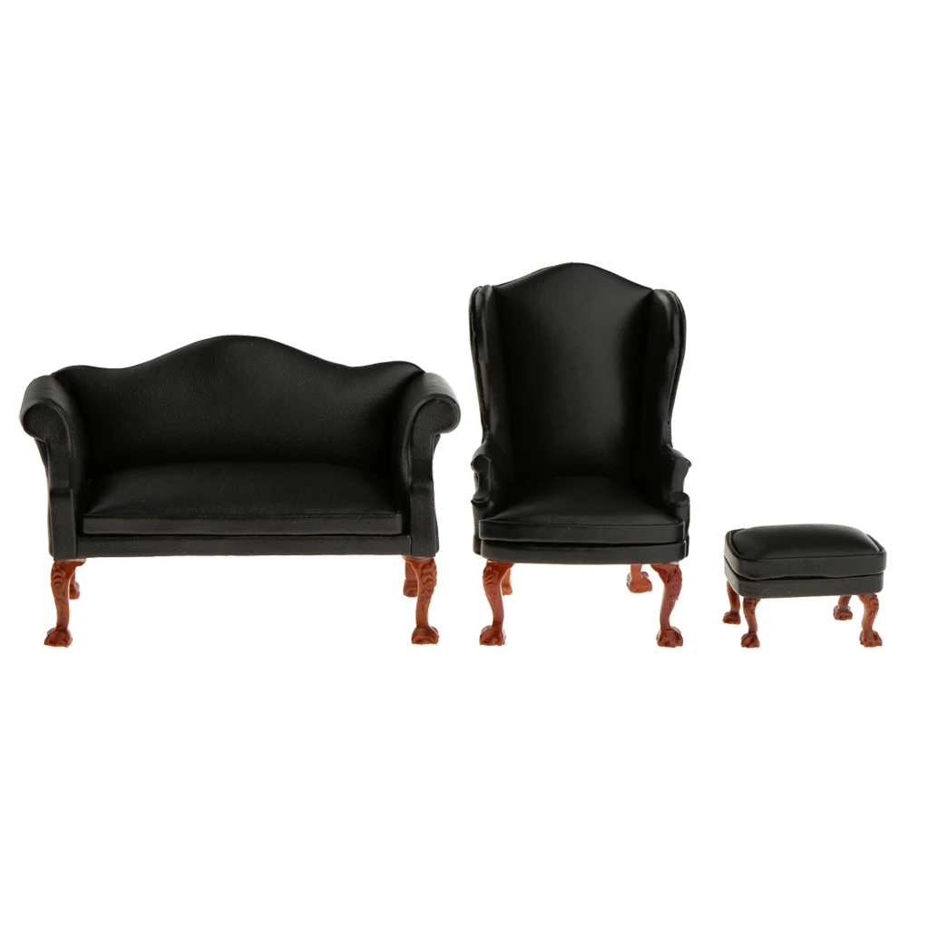 1/12 Scale Dollhouse Living Room Furniture Sofa Couch Set