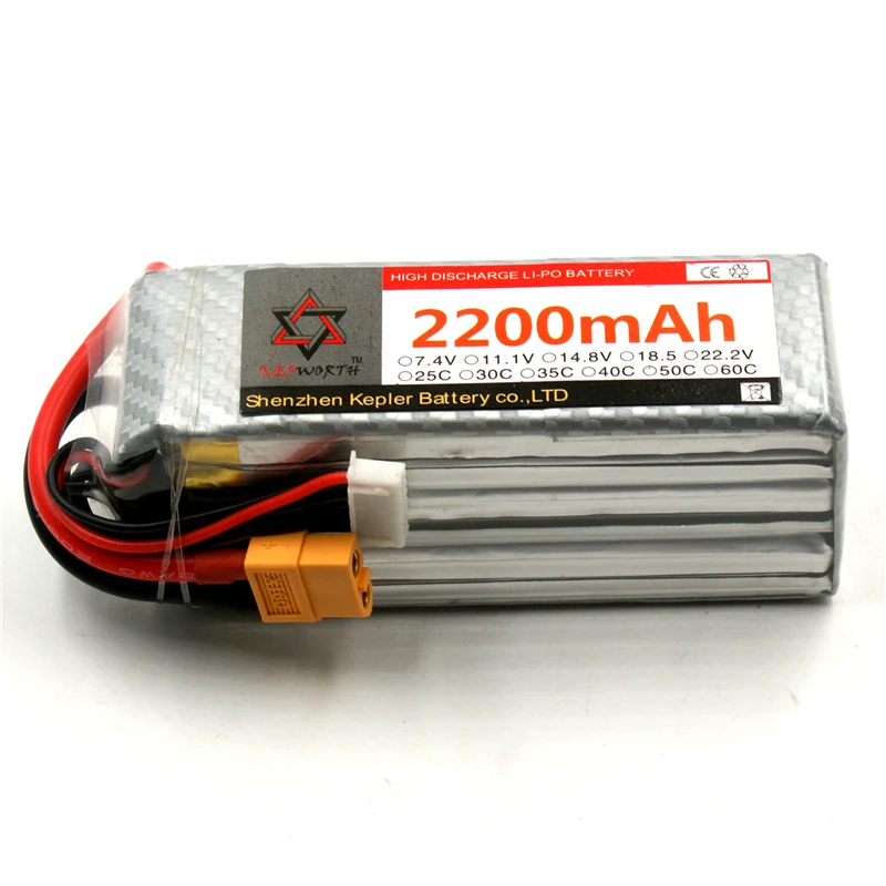 

RC Lipo Battery 6S 22.2V 2200mAh 25C 35C 60C Li-Polymer Battery For RC Car Plane Boat Helicopter Truck Tank