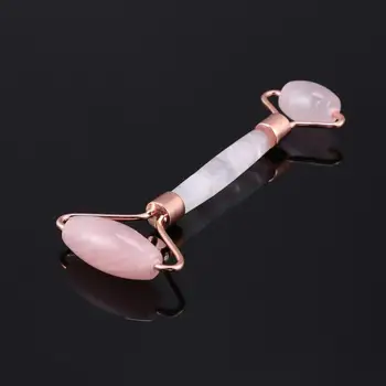 

1pc Crystal Quartz Face Slimming Lifting Tool Double Head Facial Massage Roller Facial Massage Roller Stone Skin Anti Wrinkle