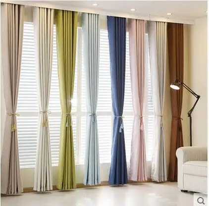 

Customized Size Curtain Free Shipping!Shading Rate 85% Blackout Curtain Thickening Cotton Linen Curtains For Living Room