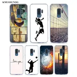 Прозрачный силиконовый чехол для телефона спорта волейбол art для samsung Galaxy S9 S8 плюс S7 S6 S5 края примечание 9 8